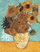 Vincent Van Gogh Vase with Twelve Sunflowers oil